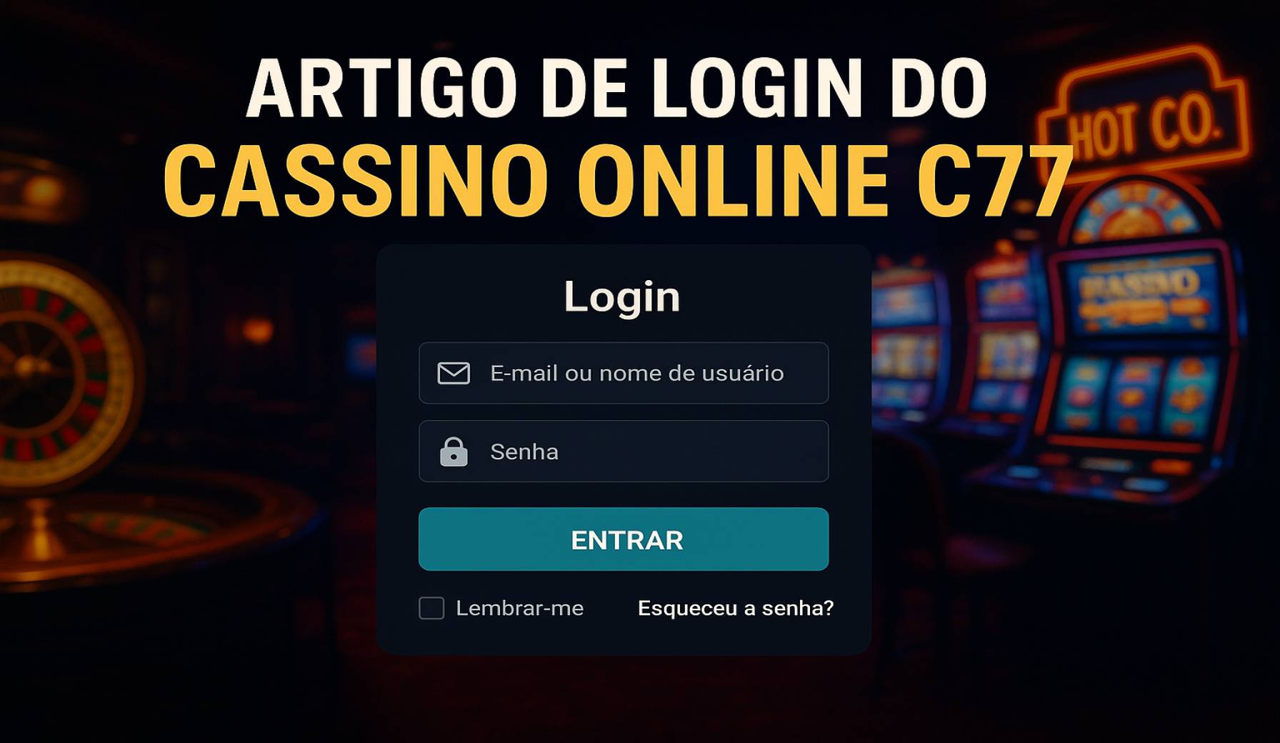 Login no Cassino C77