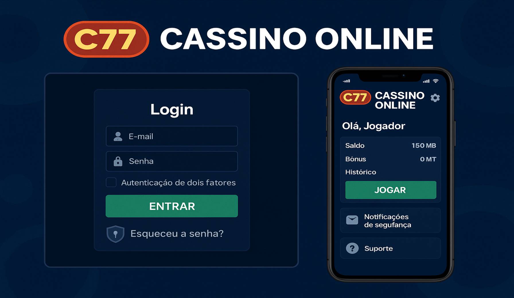 Não Perca tempo, o rRgistro na site C77
