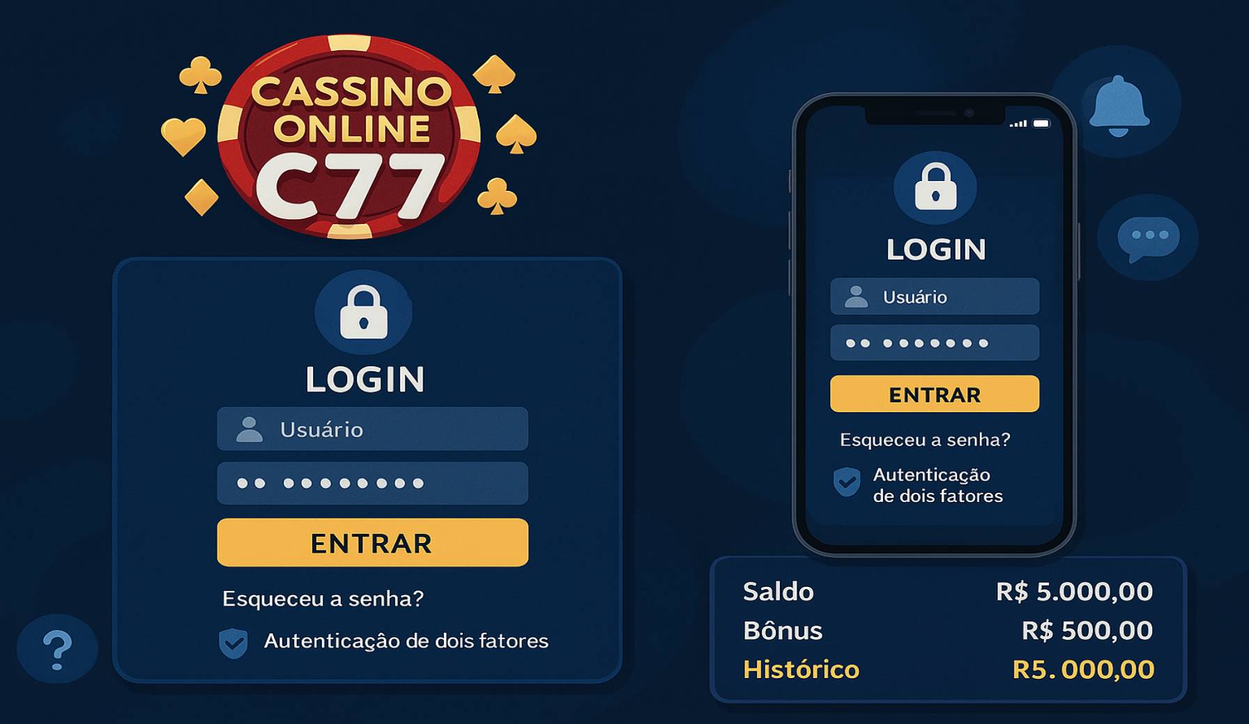 Registro na C77 Garante Acesso a uma Vasta Seleção de jogo